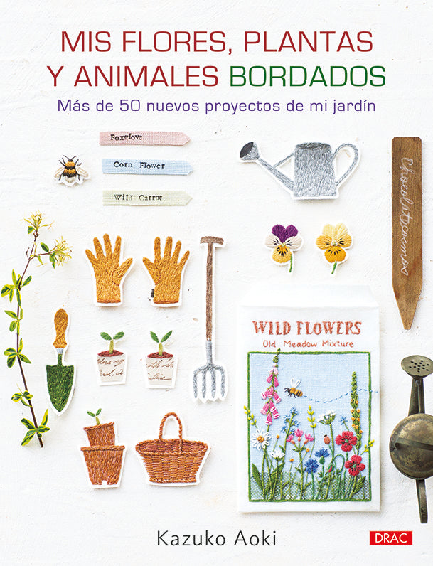 Mis flores, plantas y animales bordados, de Aoki, Kazuko | portada del libro
