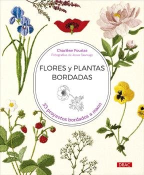 FLORES Y PLANTAS BORDADAS, de CHARLENE POURIAS | portada del libro