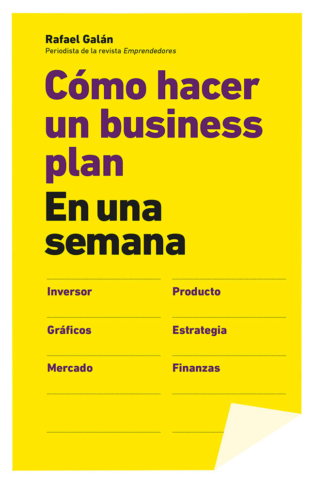 Cómo hacer un business plan en una semana, de Galán | portada del libro