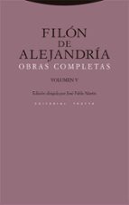FILON ALEJANDRIA VOL V, de Filón de Alejandría | portada del libro
