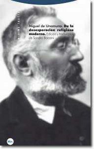 DE LA DESESPERACION RELIGIOSA MODERNA, de de Unamuno | portada del libro