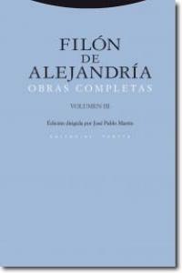 FILON DE ALEJANDRIA VOL III, de de Alejandría | portada del libro