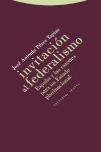 INVITACION AL FEDERALISMO, de Pérez Tapias | portada del libro