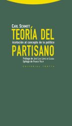 TEORIA DEL PARTISANO, de Carl Schmitt | portada del libro