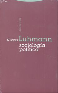 SOCIOLOGIA POLITICA, de Luhmann | portada del libro