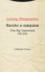 ESCRITO A MAQUINA, de Wittgenstein | portada del libro