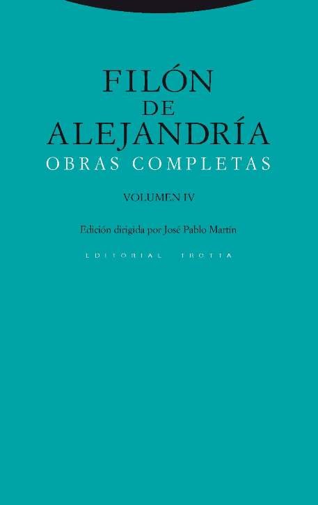FILON DE ALEJANDRIA IV, de de Alejandría | portada del libro