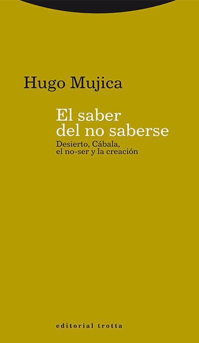 SABER DEL NO SABERSE,EL, de Mujica | portada del libro