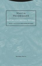 NATURALEZA HISTORIA ESTADO, de Martin Heidegger | portada del libro