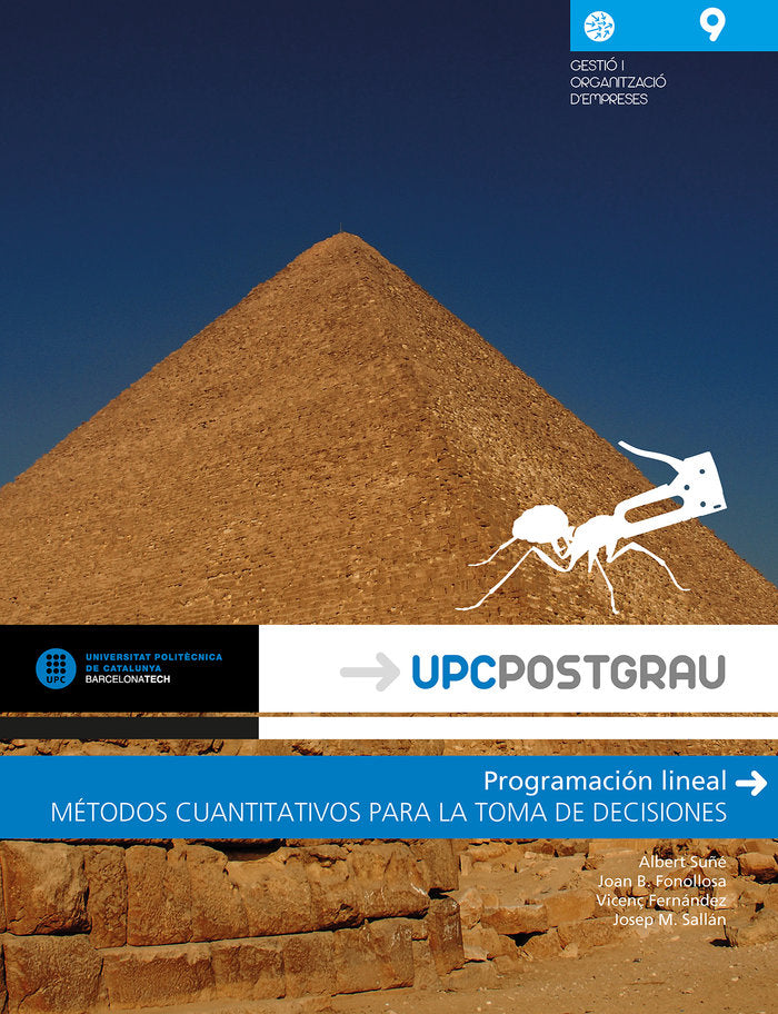 Programación lineal, de Suñé Torrents, Albert | portada del libro