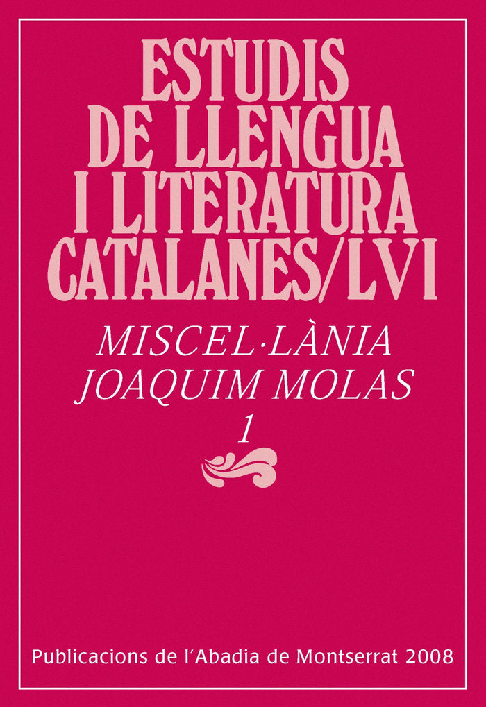 Miscel·lània Joaquim Molas, 1, de Requesens i Piquer, Joan | portada del libro