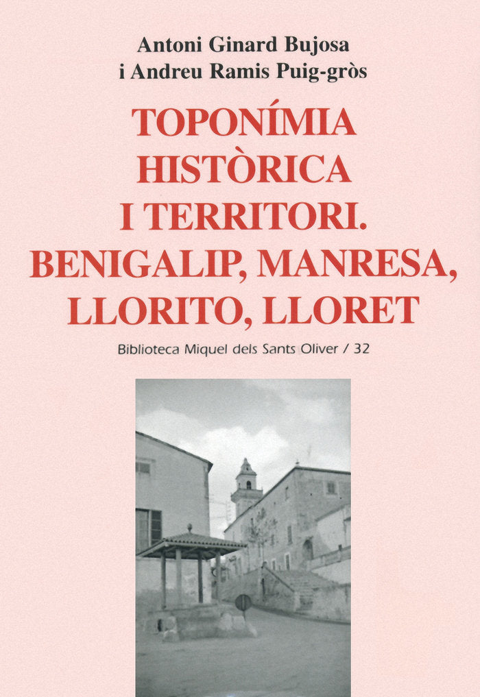 Toponímia històrica i territori, de Ginard Bujosa, Antoni | portada del libro