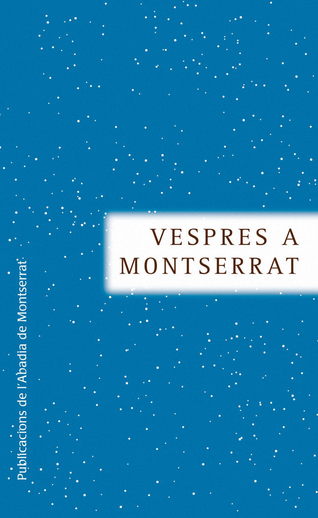 VESPRES A MONTSERRAT, de ANONIMO | portada del libro