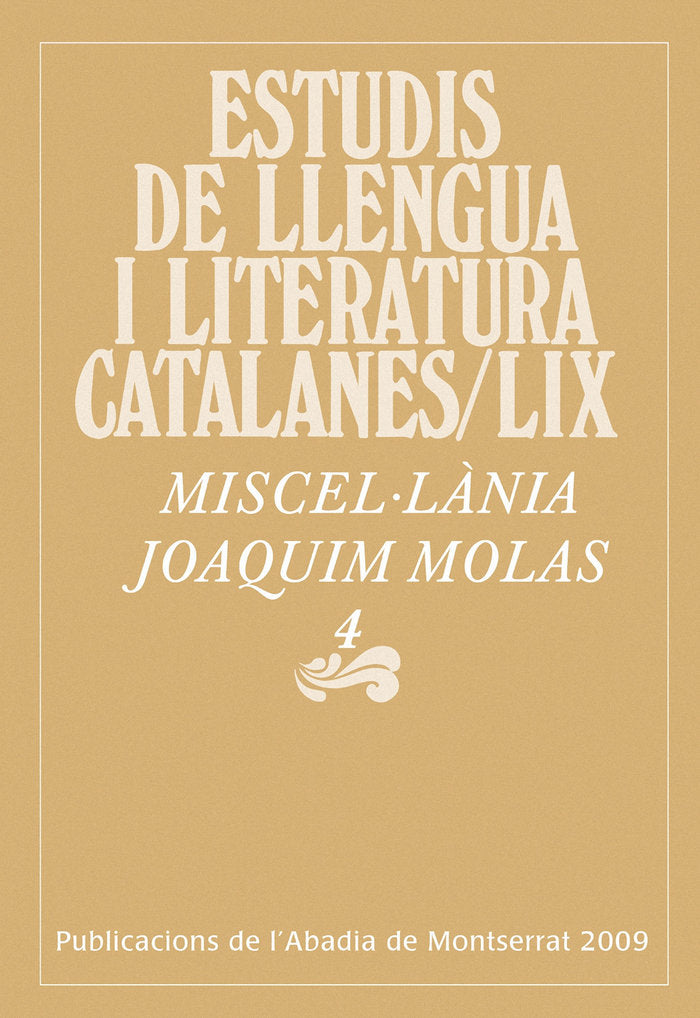 Miscel·lània Joaquim Molas, 4, de Massot i Muntaner, Josep | portada del libro