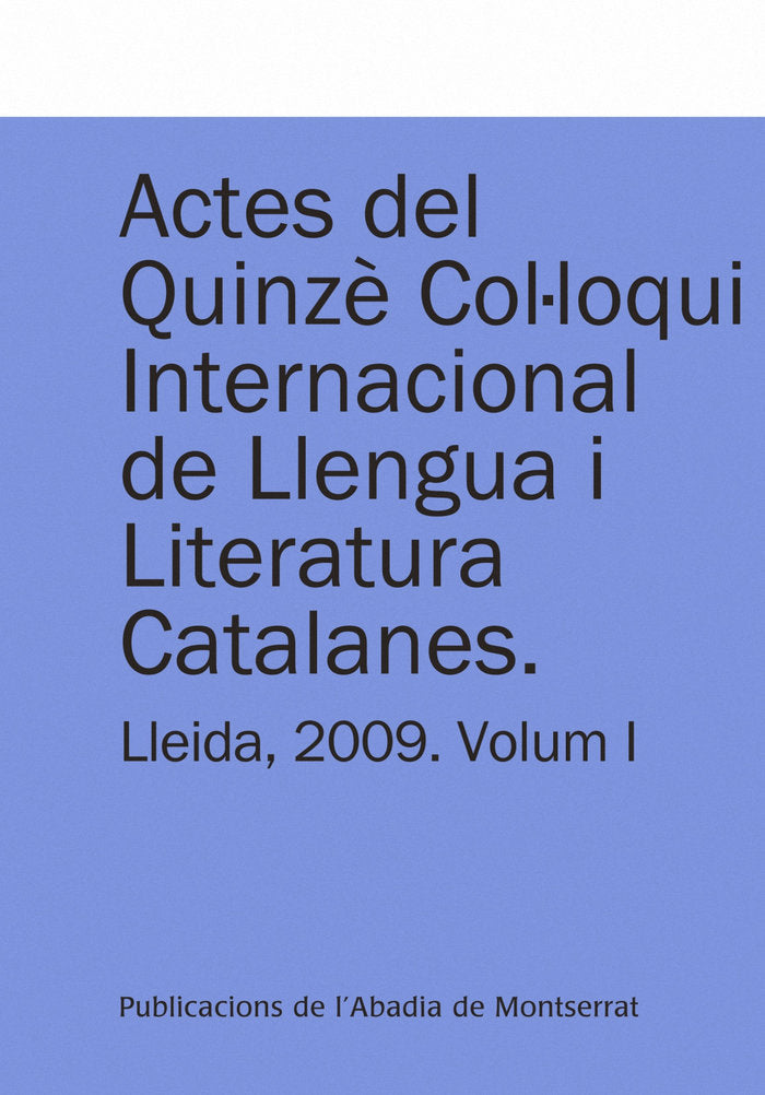 Actes del Quinzè Col·loqui Internacional de Llengua i Literatura Catalanes, de Faluba, Kálmán | portada del libro