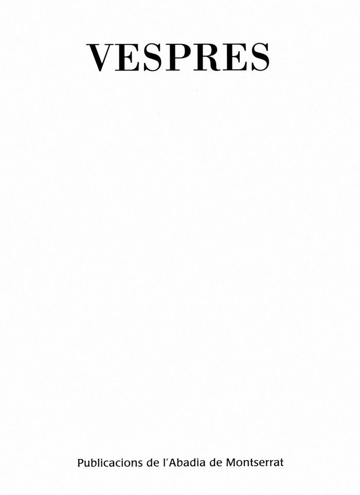 Vespres, de Anónimo | portada del libro
