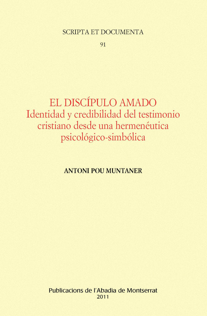 El discípulo amado, de Pou Muntaner, Antoni | portada del libro