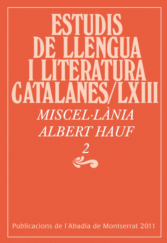 Miscel·lània Albert Hauf, 2, de Miralles i Montserrat, Joan | portada del libro