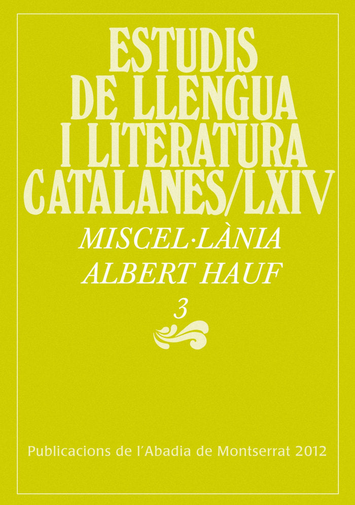 Miscel·lània Albert Hauf, 3, de Miralles i Montserrat, Joan | portada del libro