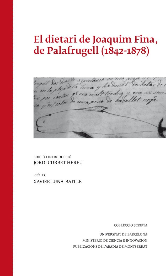El dietari de Joaquim fina, de Palafrugell (1842-1878), de Fina Moner, Joaquim | portada del libro