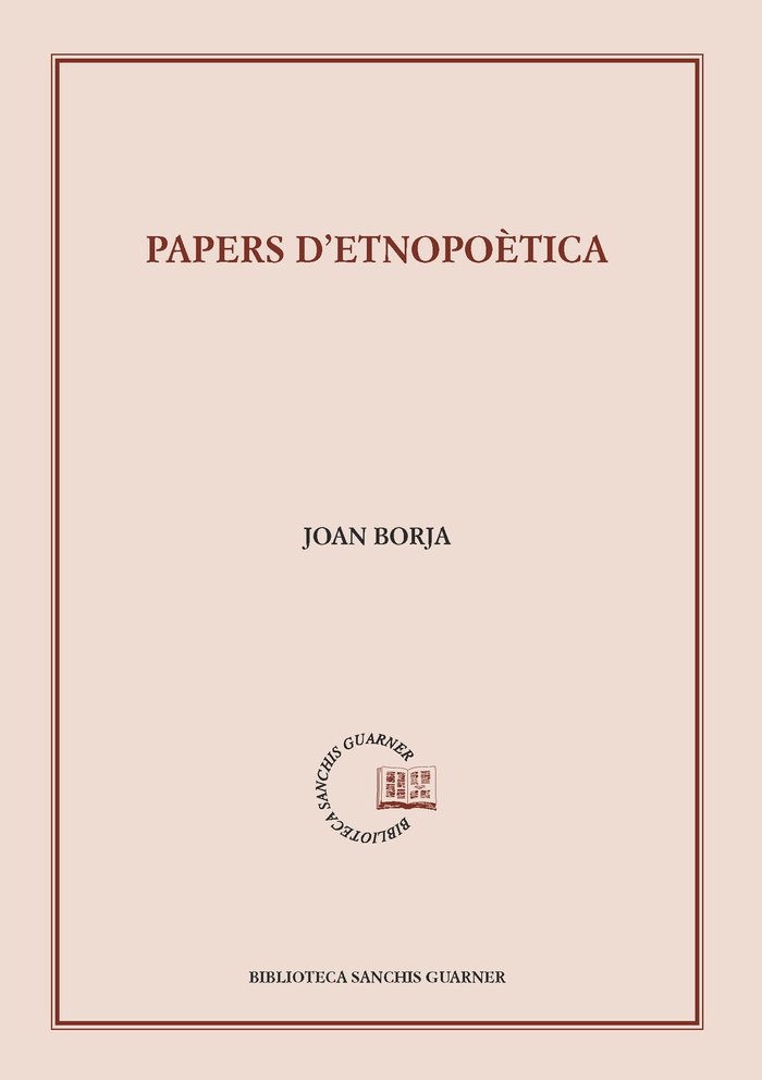 Papers d'etnopoètica, de Borja i Sanz, Joan | portada del libro