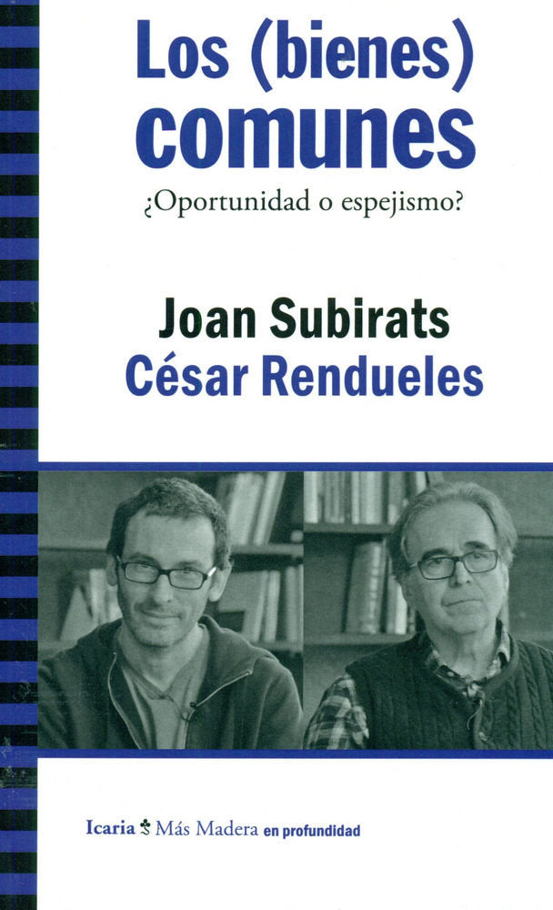 Los (bienes) comunes, de Subirats Humet, Joan | portada del libro