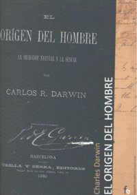 El origen del hombre, de Darwing, Charles | portada del libro