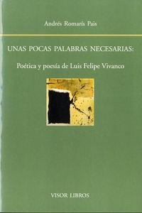 UNAS POCAS PALABRAS, de ROMARIS PAIS | portada del libro