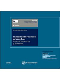 La modificación y extinción de las medidas (Papel + e-book), de Pérez Martín, Antonio Javier | portada del libro