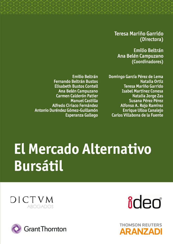 El mercado alternativo bursátil, de Beltrán Sánchez., Emilio M. | portada del libro