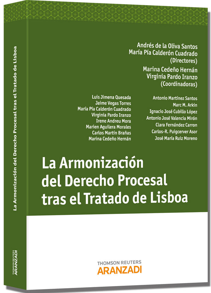 La armonización del derecho procesal tras el tratado de Lisboa, de Cedeño Hernán, Marina | portada del libro