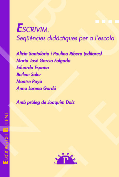 ESCRIVIM. SEQüèNCIES DIDàCTIQUES PER A L'ESCOLA, de SANTOLàRIA ÒRRIOS, ALICIA | portada del libro