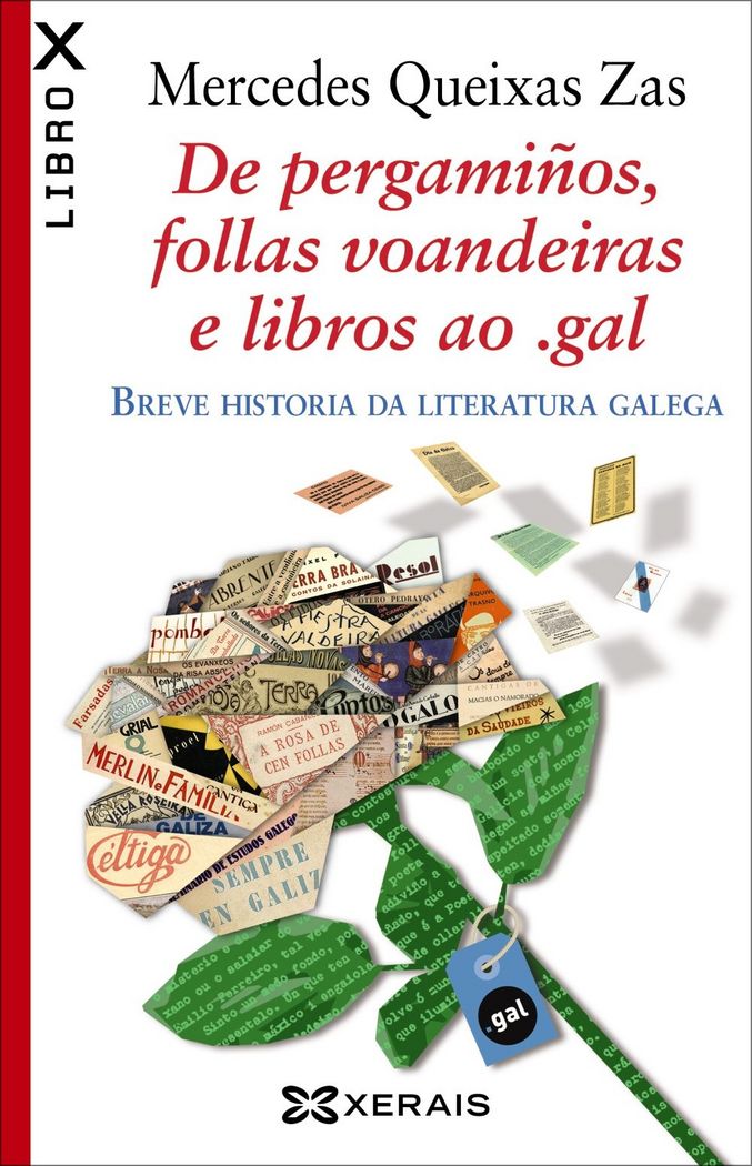 De pergamiños, follas voandeiras e libros ao .gal, de Queixas Zas, Mercedes | portada del libro