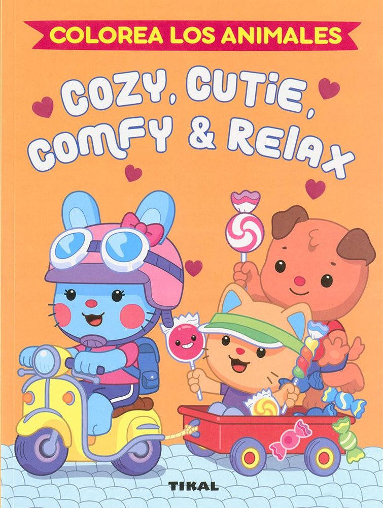 COZIE, CUTIE, COMFY & RELAX. COLOREA LOS ANIMALES, de SUSAETA EDICIONES, SUSAETA | portada del libro