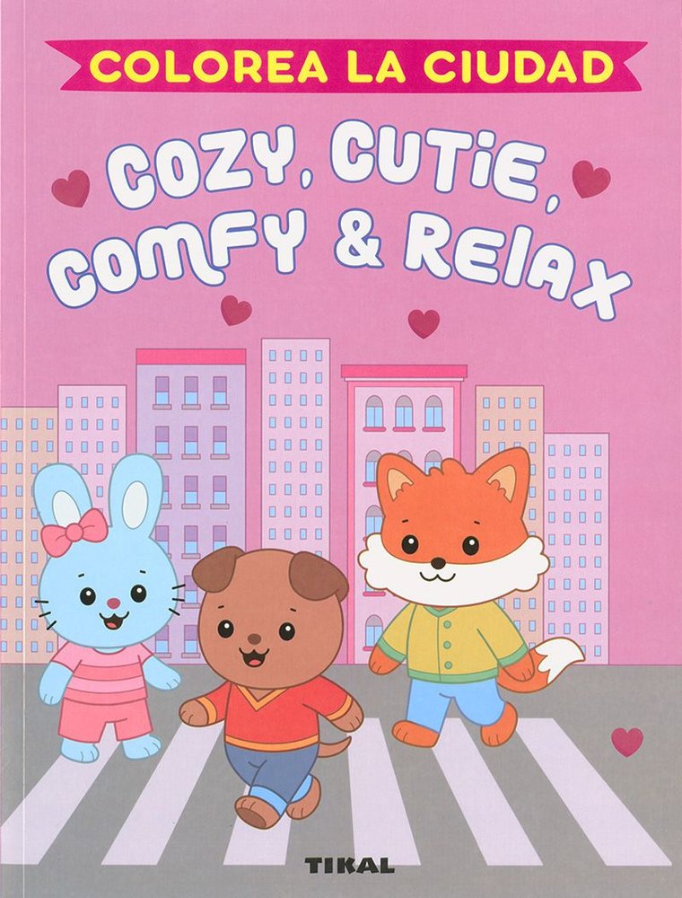 COZIE, CUTIE, COMFY & RELAX. COLOREA LA CIUDAD, de SUSAETA EDICIONES, SUSAETA | portada del libro