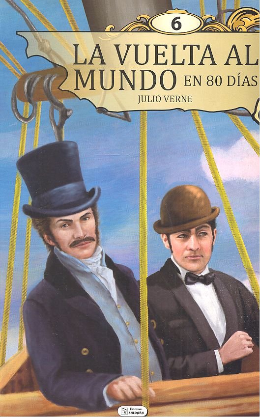 LA VUELTA AL MUNDO EN 80 DIAS, de VERNE | portada del libro