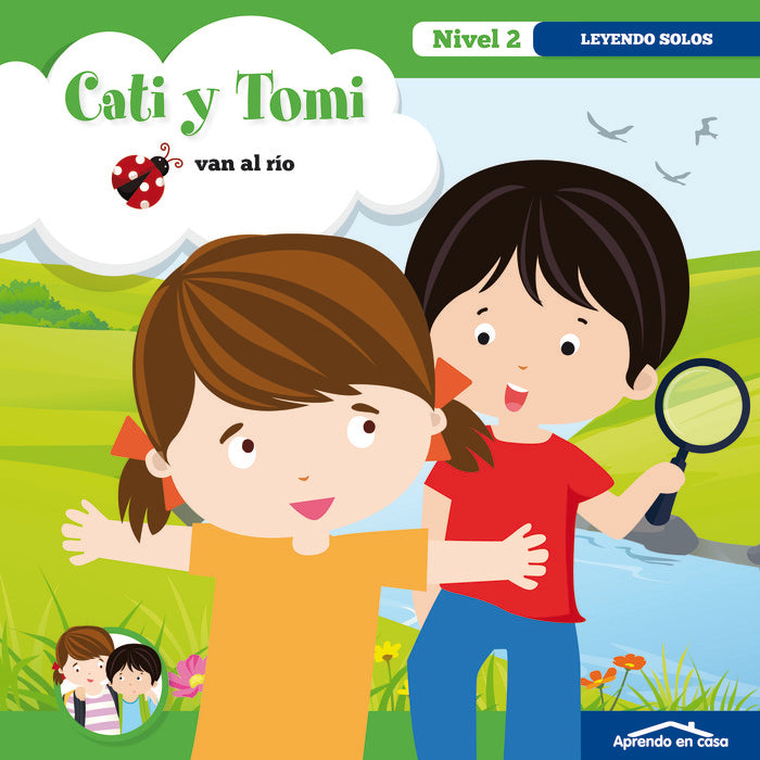 APRENDO EN CASA CATI Y TOMI- VAN AL RIO | portada del libro