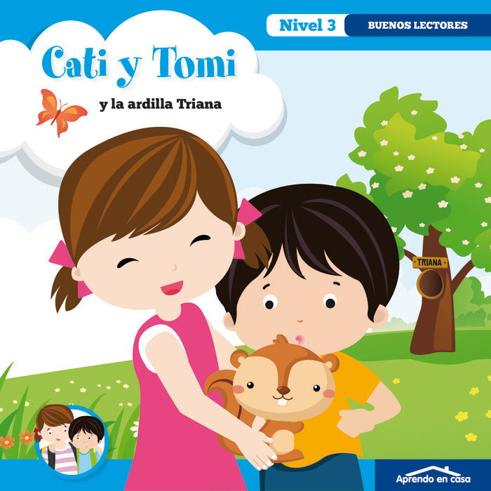 APRENDO EN CASA CATI Y TOMI- LA ARDILLA TRIANA | portada del libro