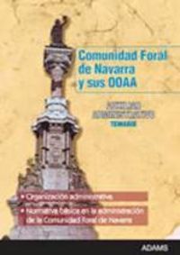 Auxiliar Administrativo de la Comunidad Foral de Navarra y sus OO.AA. Organización administrativa. N | portada del libro