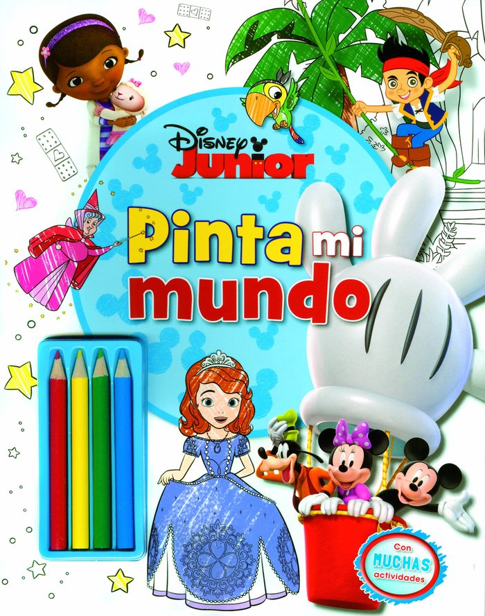Disney Junior. Pinta mi mundo, de Disney | portada del libro