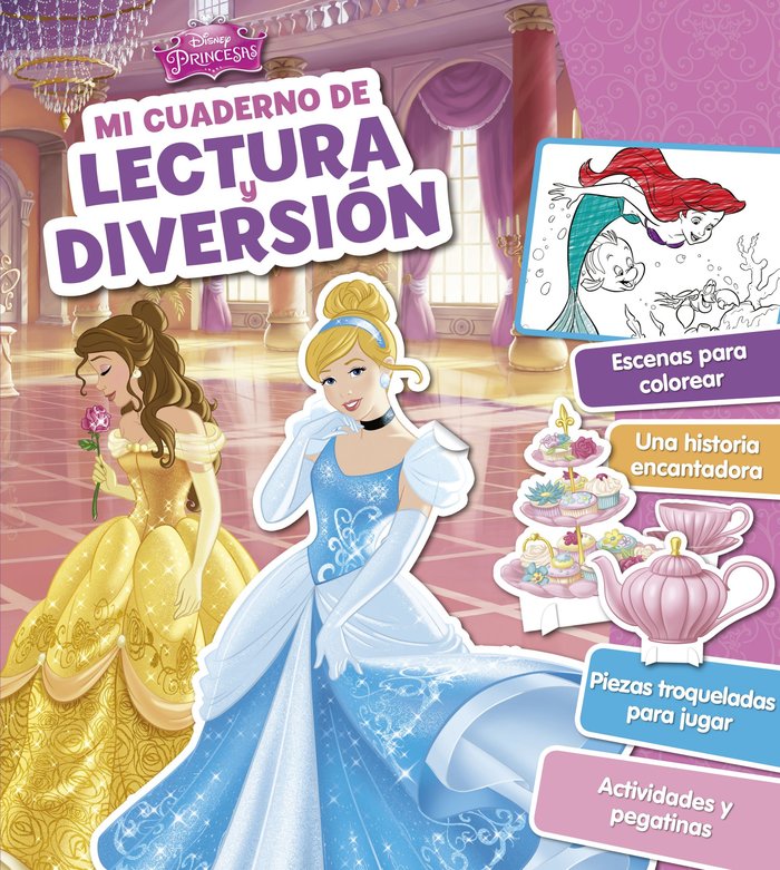 Princesas. Mi cuaderno de lectura y diversión, de DISNEY | portada del libro
