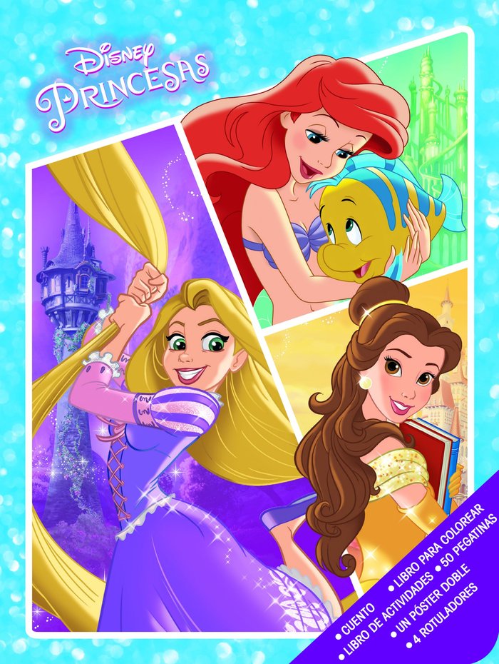 Princesas. Caja metálica. Rapunzel, Ariel y Bella, de Disney | portada del libro
