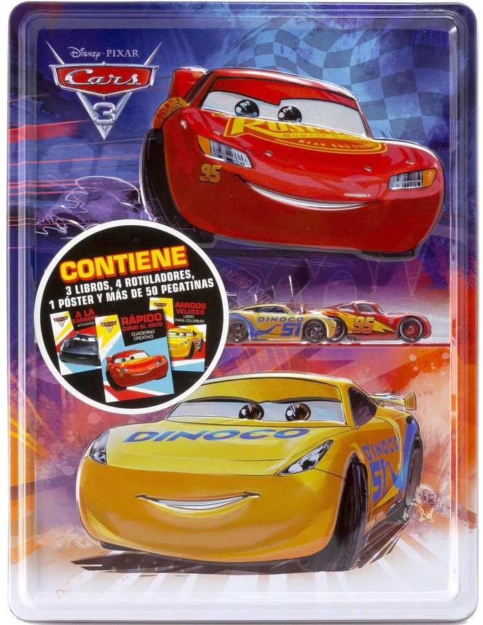 Cars 3. Caja metálica, de Disney | portada del libro