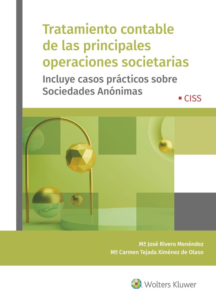 Tratamiento contable de las principales operaciones societarias, de Rivero Menéndez, María José | portada del libro