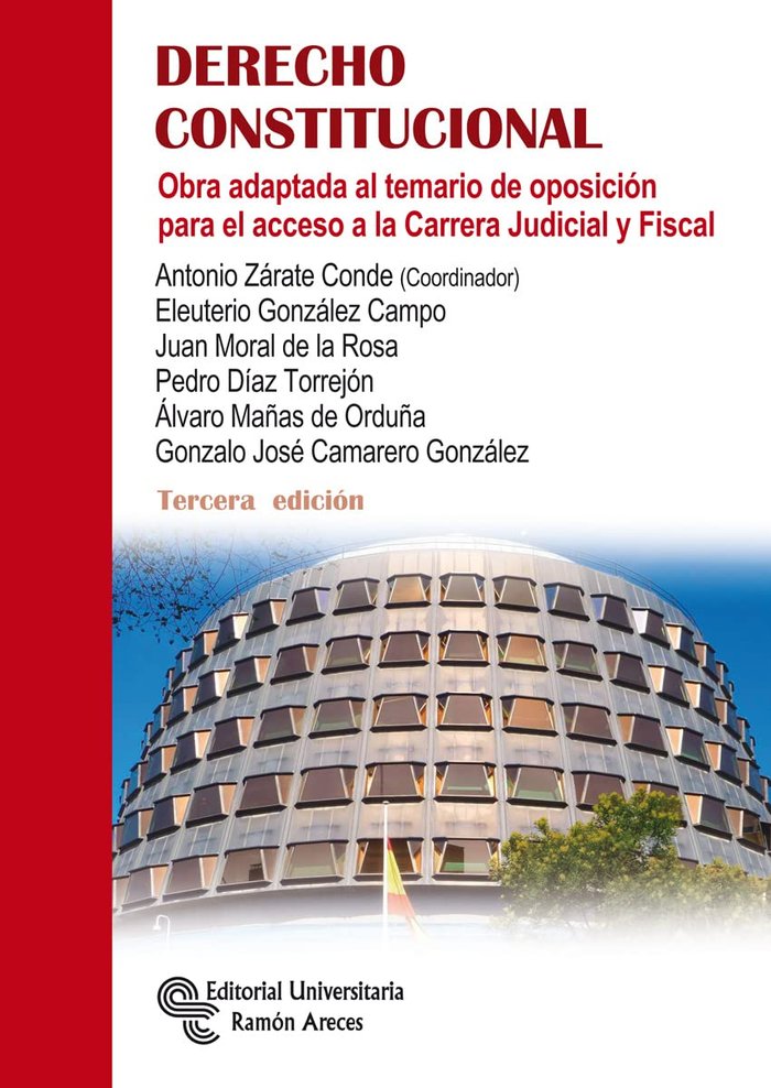 Derecho Constitucional, de Camarero González, Gonzalo José | portada del libro