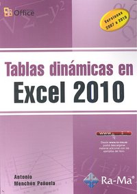Tablas dinámicas en Excel 2010, de Menchén Peñuela, Antonio | portada del libro