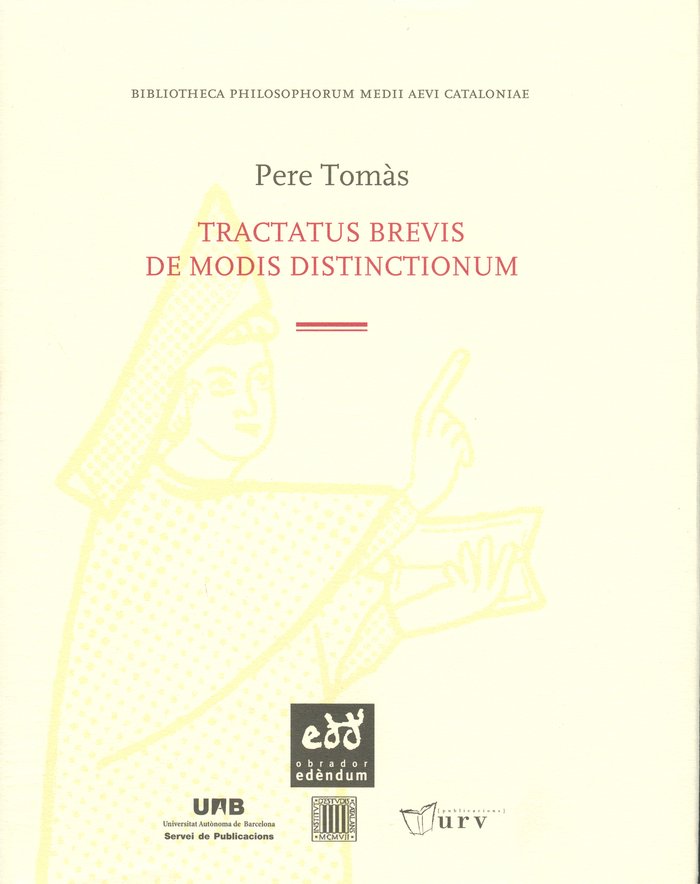 TRACTATUS BREVIS DE MODIS DISTINCTIONUM, de TOMAS, PERE | portada del libro