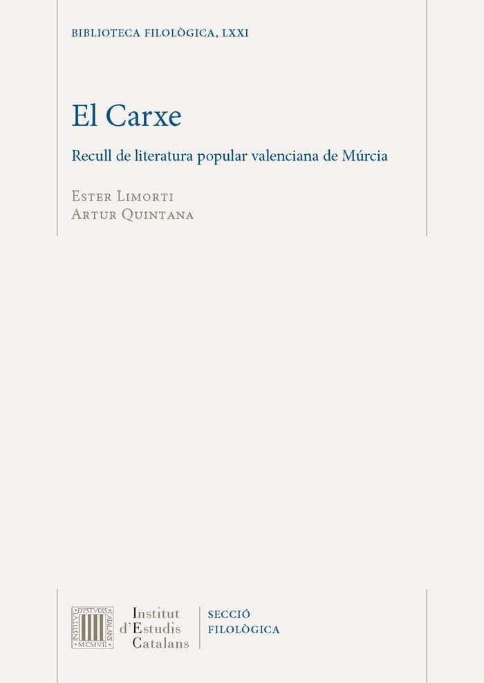 El Carxe, de Limorti, Ester | portada del libro
