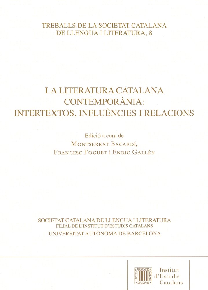 LA LITERATURA CATALANA CONTEMPORANIA, de VARIOS AUTORES | portada del libro