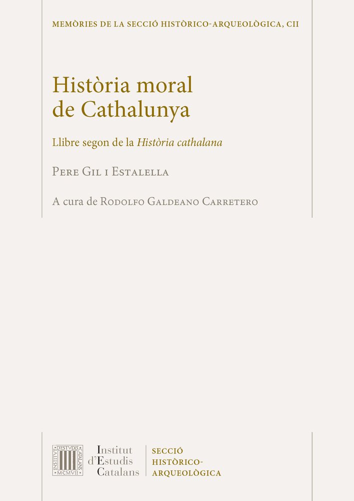 Història moral de Cathalunya, de Gil i Estalella, Pere | portada del libro